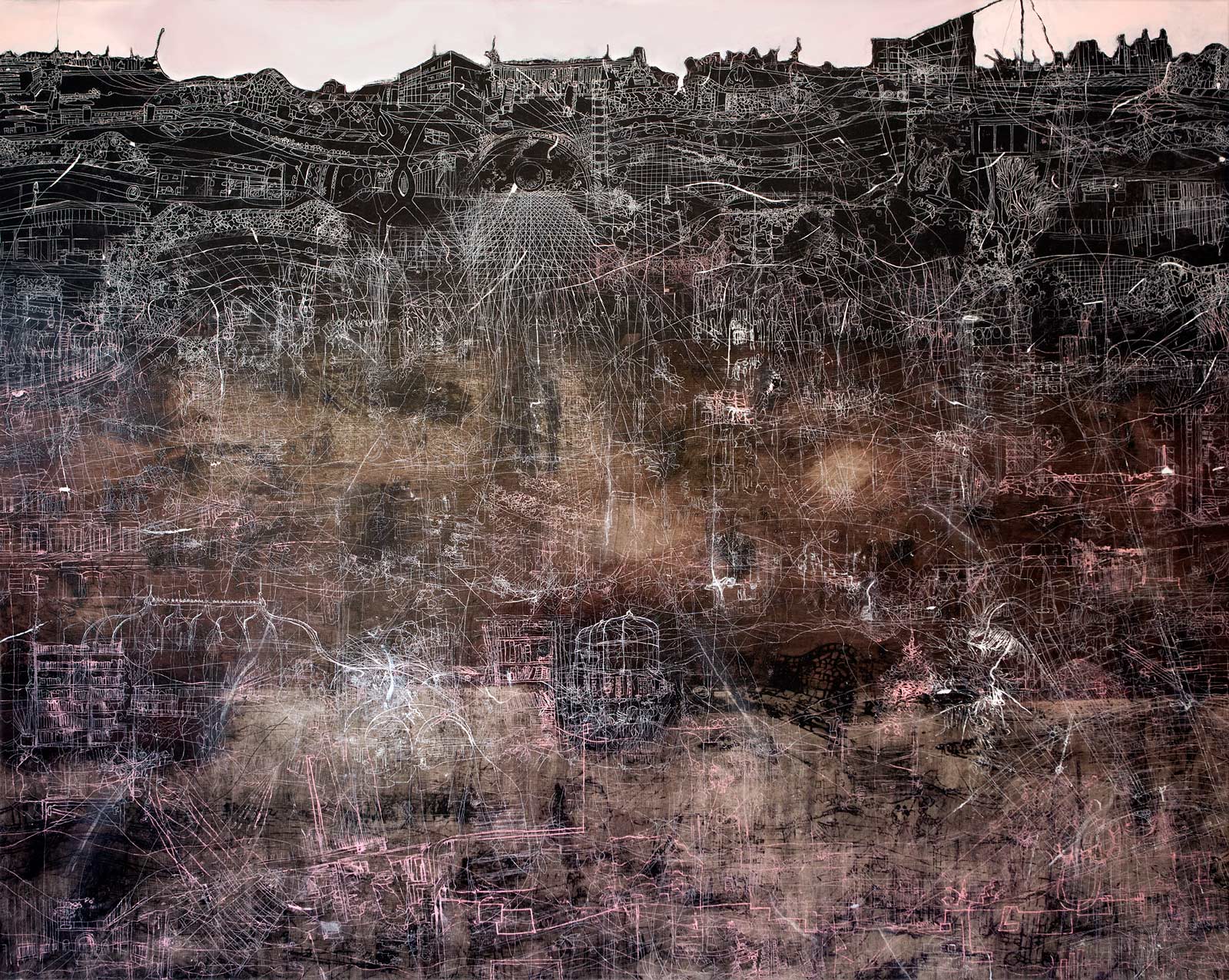 Lisa D Manner, "Outskirts", 2016, oil on canvas, 144 x 180 cm