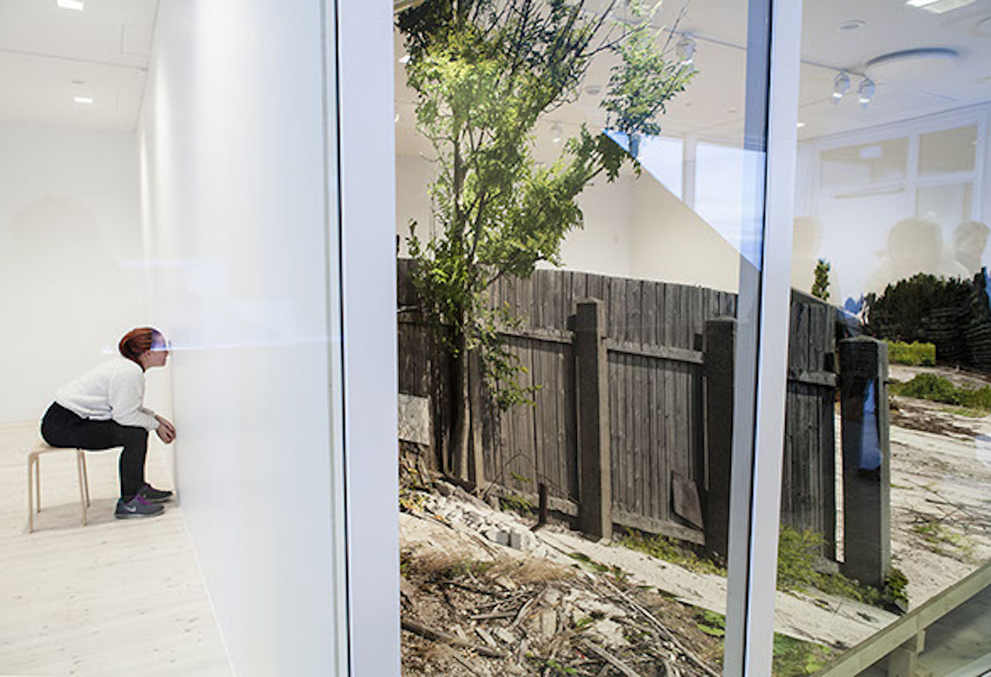 Andreas Johansson, "Place Position", 2014, c-print cut-outs, installation at BIldmuseum, Umeå and Galleri Flach