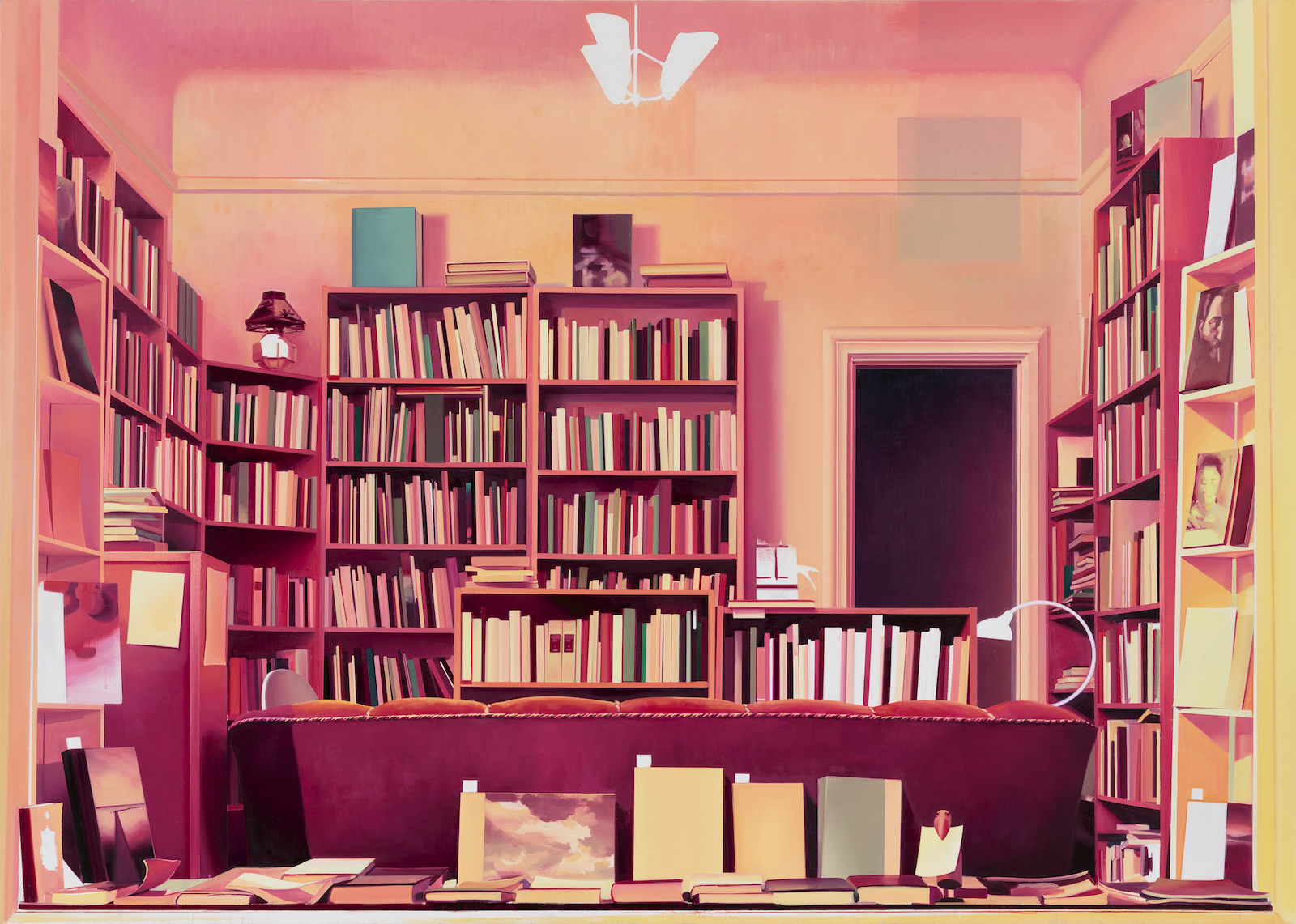 Pauliina Pietilä, "Antikvariatet" (The second-hand book store), 2014, oil on canvas, 160 x 225 cm