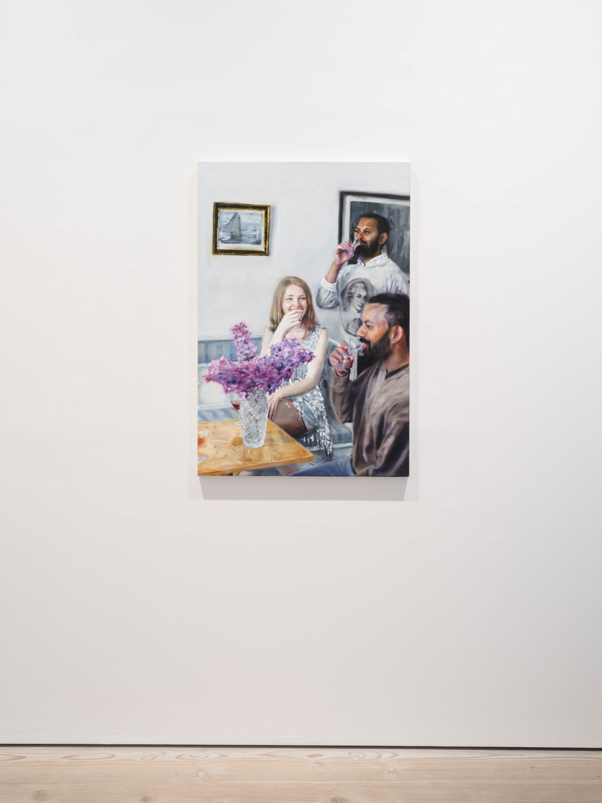 Installation view: "Intro", 2023. Oil on canvas. 101 x 68 cm