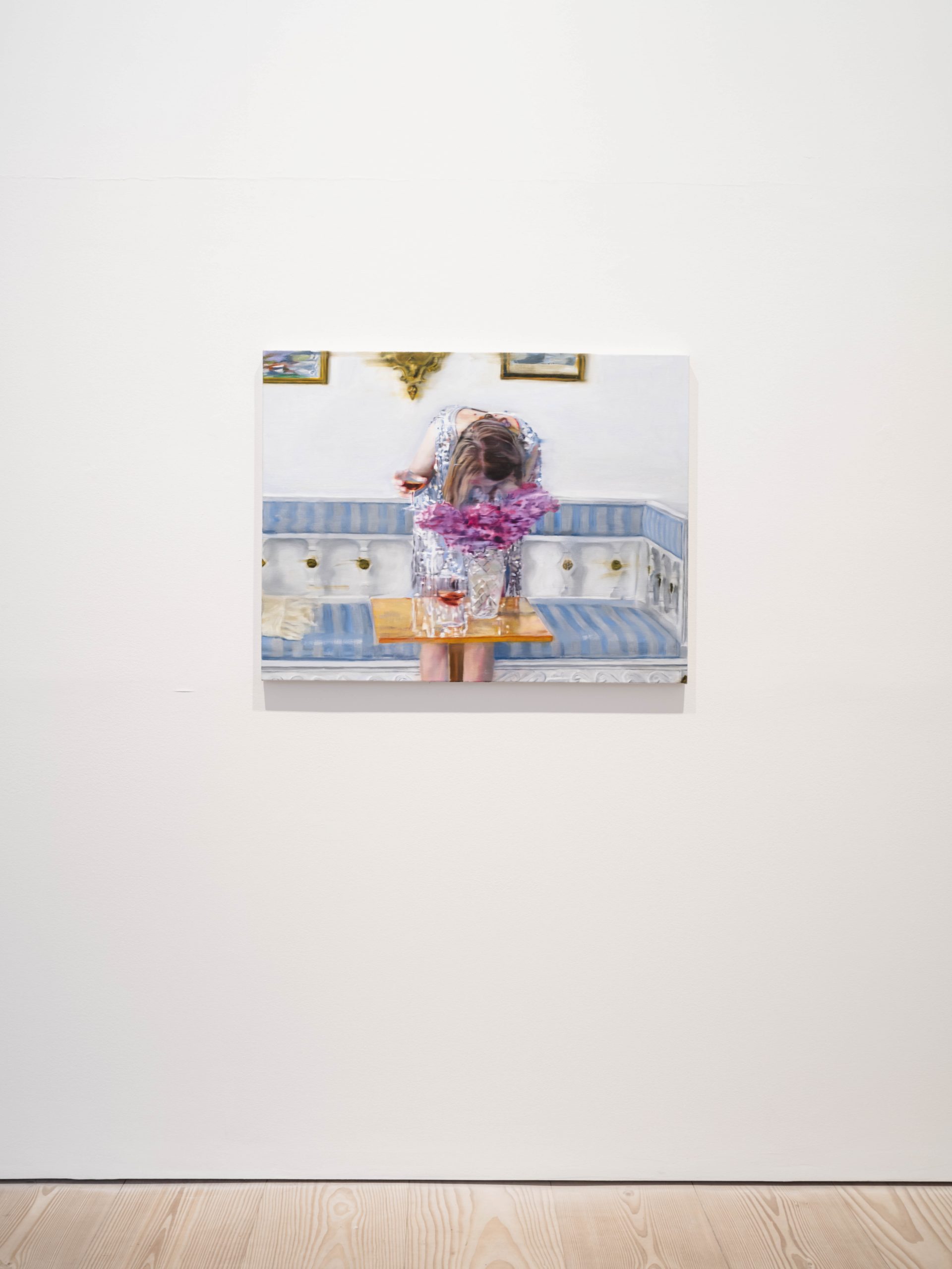"Descending", 2023. Oil on canvas. 68 x 88 cm