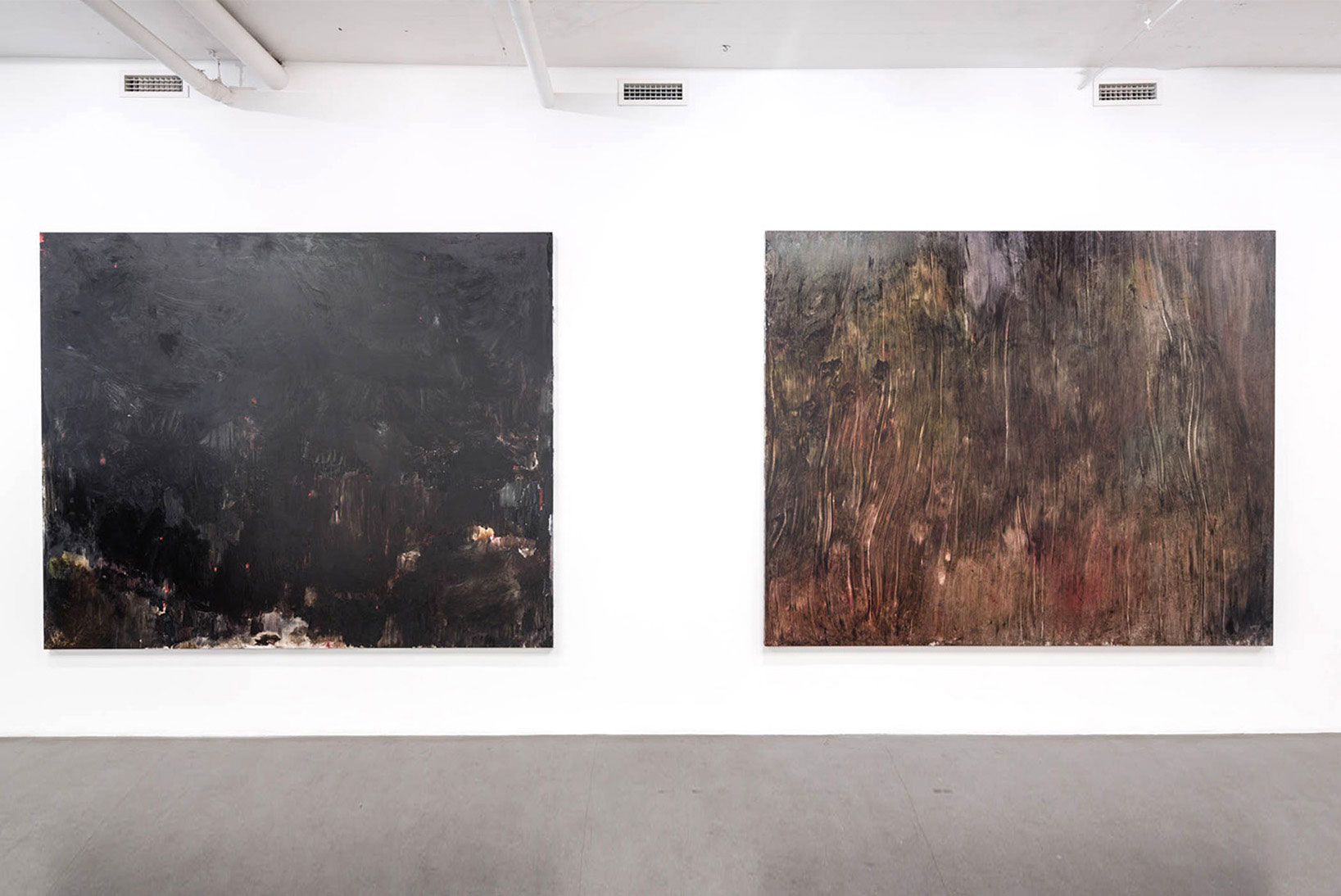 Julia Selin, "Untitled I, II", 2014, oil on canvas, 196 x 240 cm