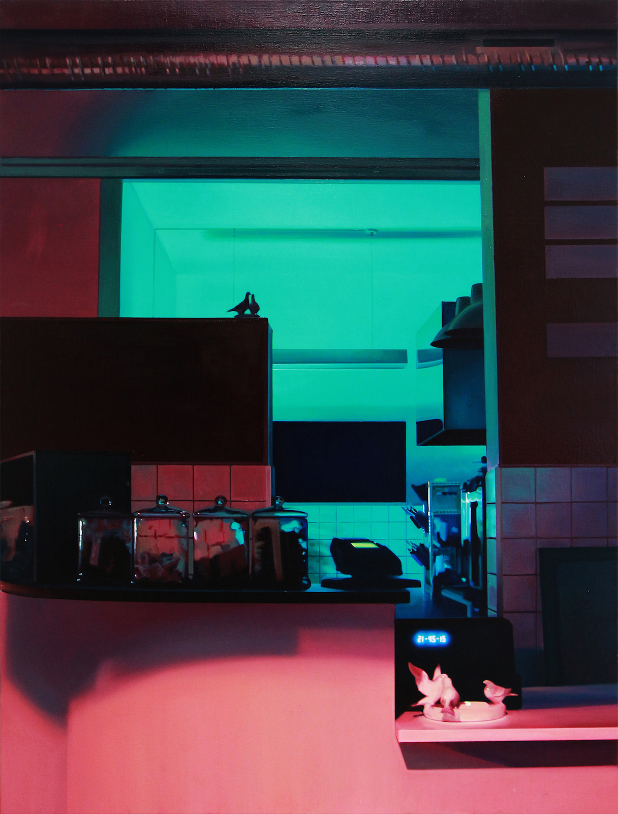 Pauliina Pietilä, "Fåglarna" (The Birds), 2014, oil on canvas, 160 x 120 cm