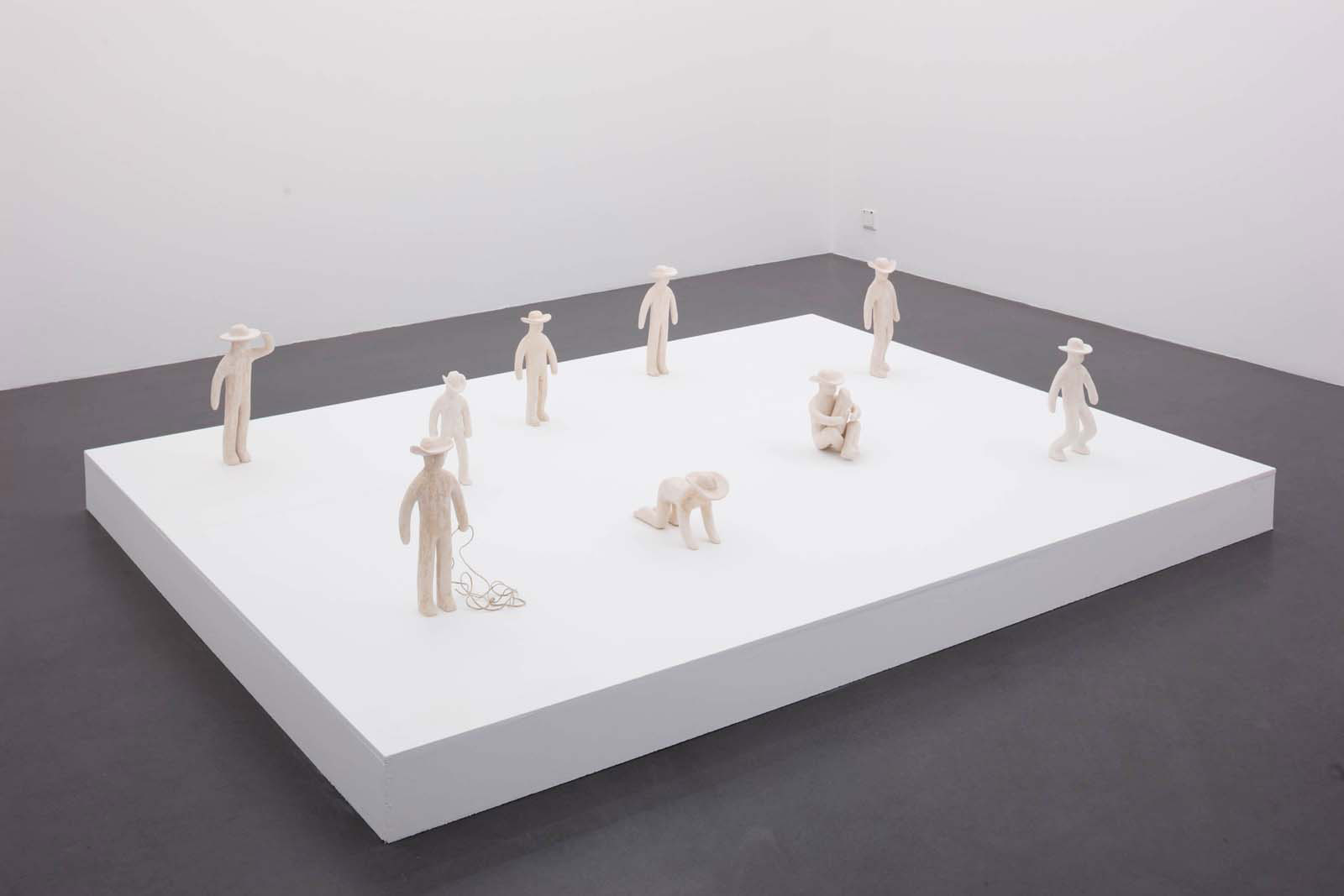 Johanna Fjaestad, "Cowboys I - IX", 2016, jesmonite, 18 - 38 cm