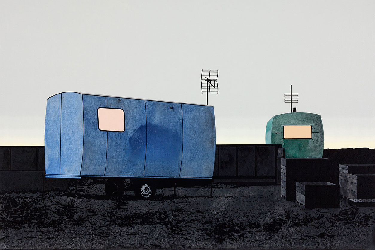 Henrik Samuelsson, "Dead End", 2014. Mixed media on canvas, 100 x 150 cm