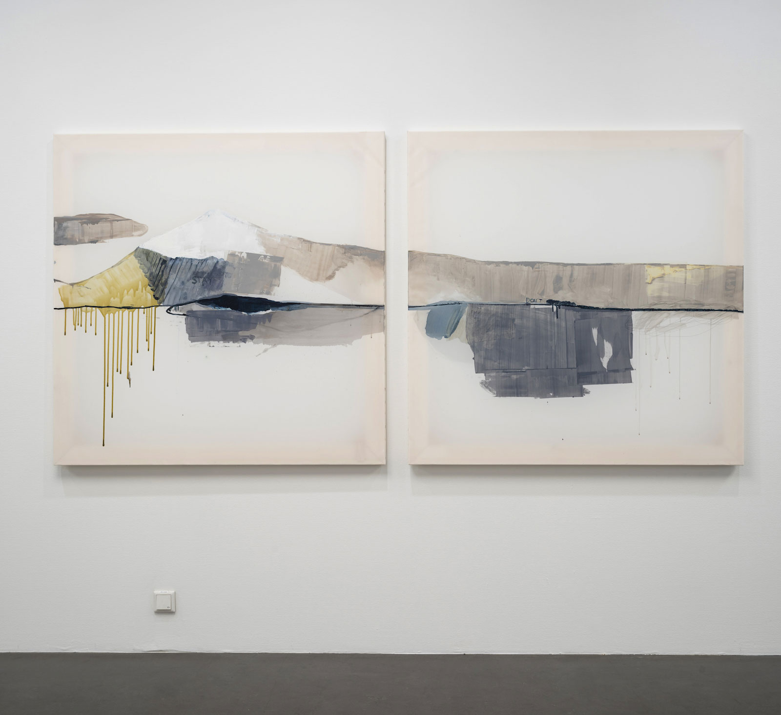 Jessica Faiss, "Stay", 2016. Oil and pencil on canvas, 250 x 125 cm