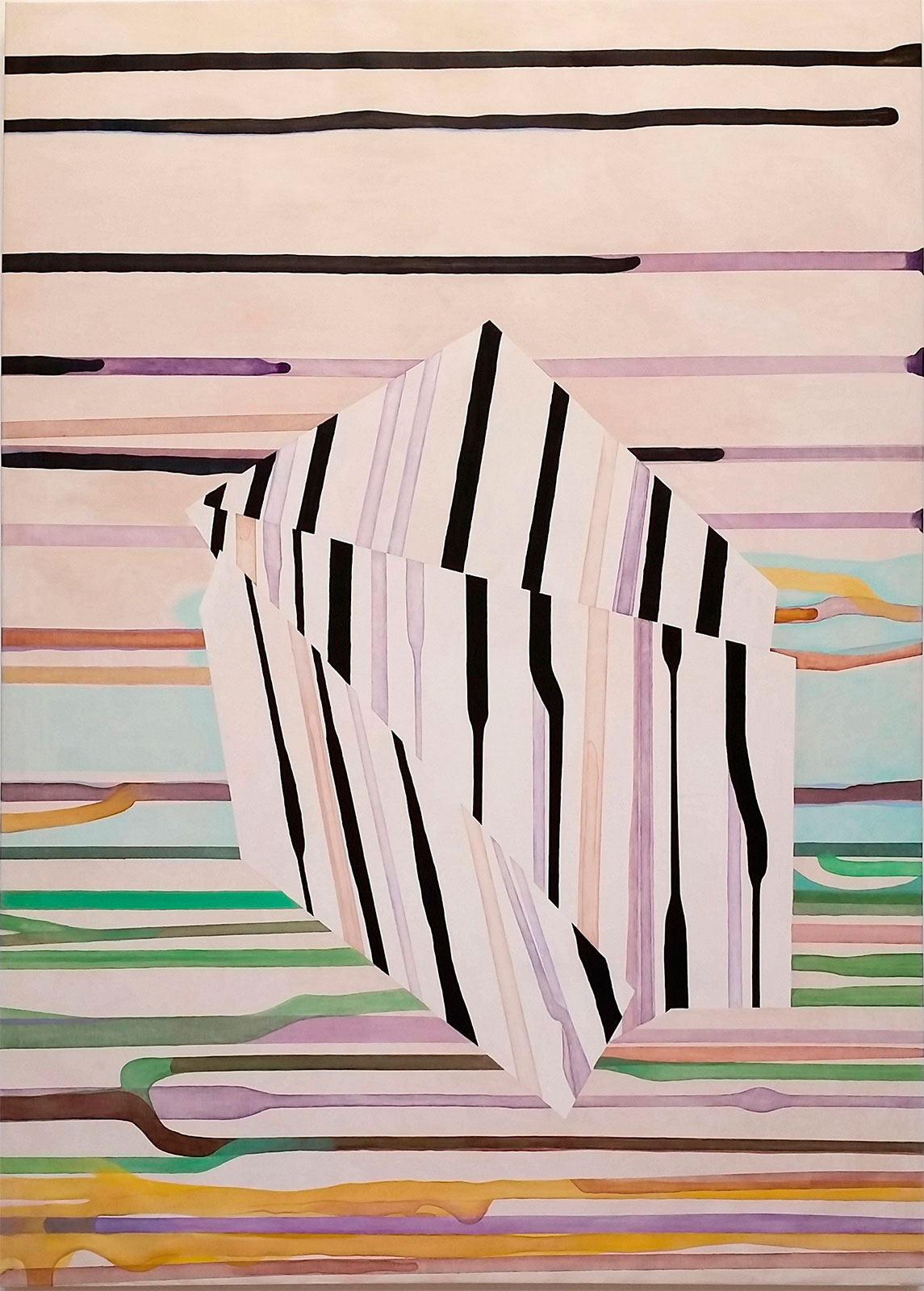 Hillevi Berglund, "Strandvägen" (The Beach Road), 2014. Oil on canvas, 190 x 134 cm