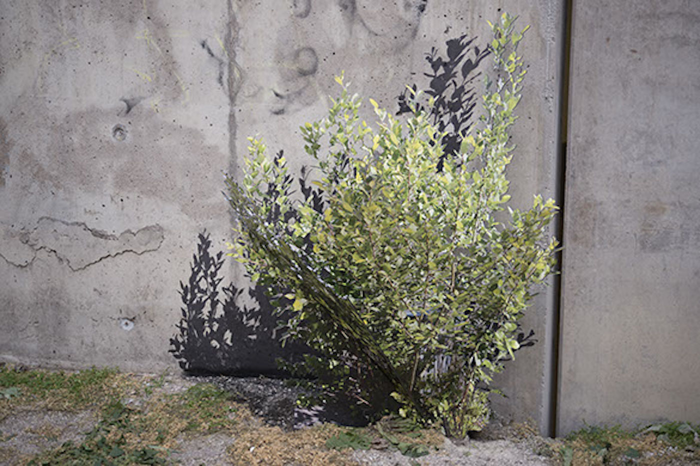 Andreas Johansson, "Eternal Sunlight", 2016, site-specific work on a parking garage in Norrköping.