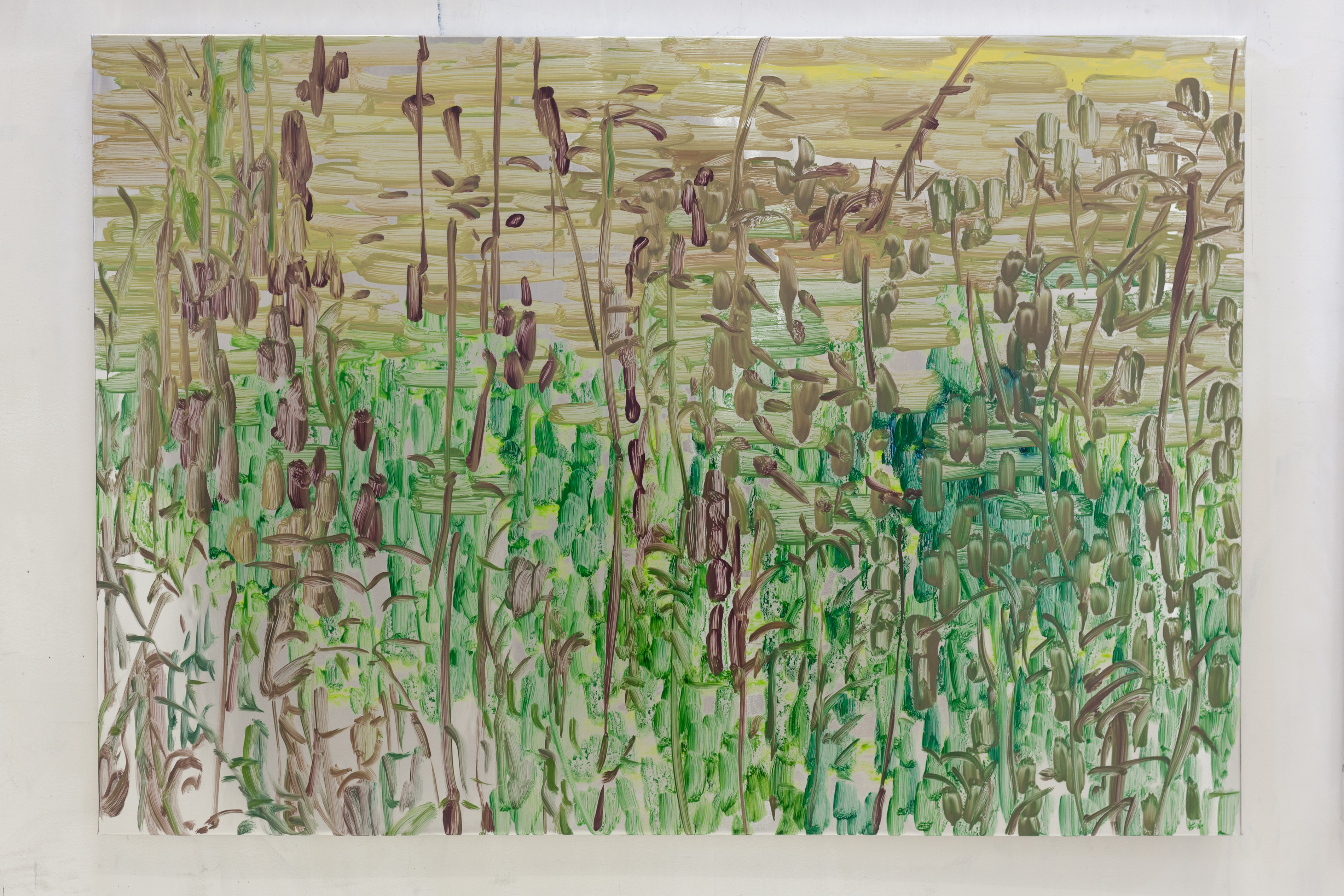 Henrik Eriksson, Utan titel (dhs 06), 2018 Oil on aluminium, 85 x 122 cm