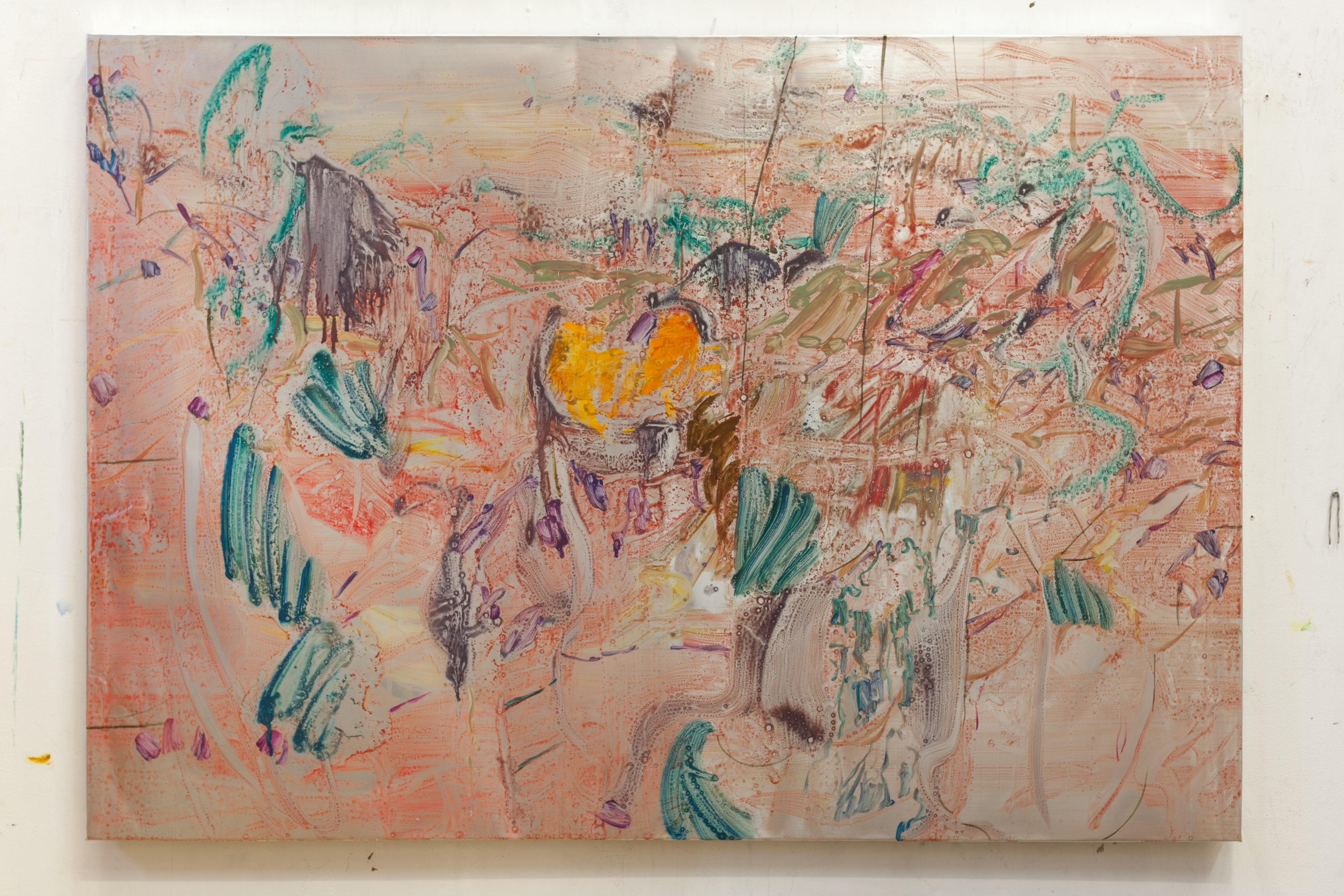 Henrik Eriksson, Utan titel (dhs 10), 2018 Oil on aluminium, 85 x 122 cm