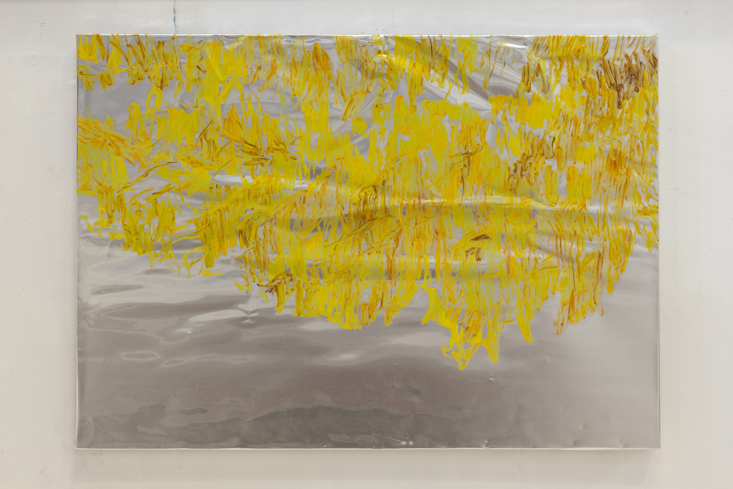 Henrik Eriksson, Utan titel (Goa 02), 2018. Oil on aluminium, wooden frame, 85x60 cm,