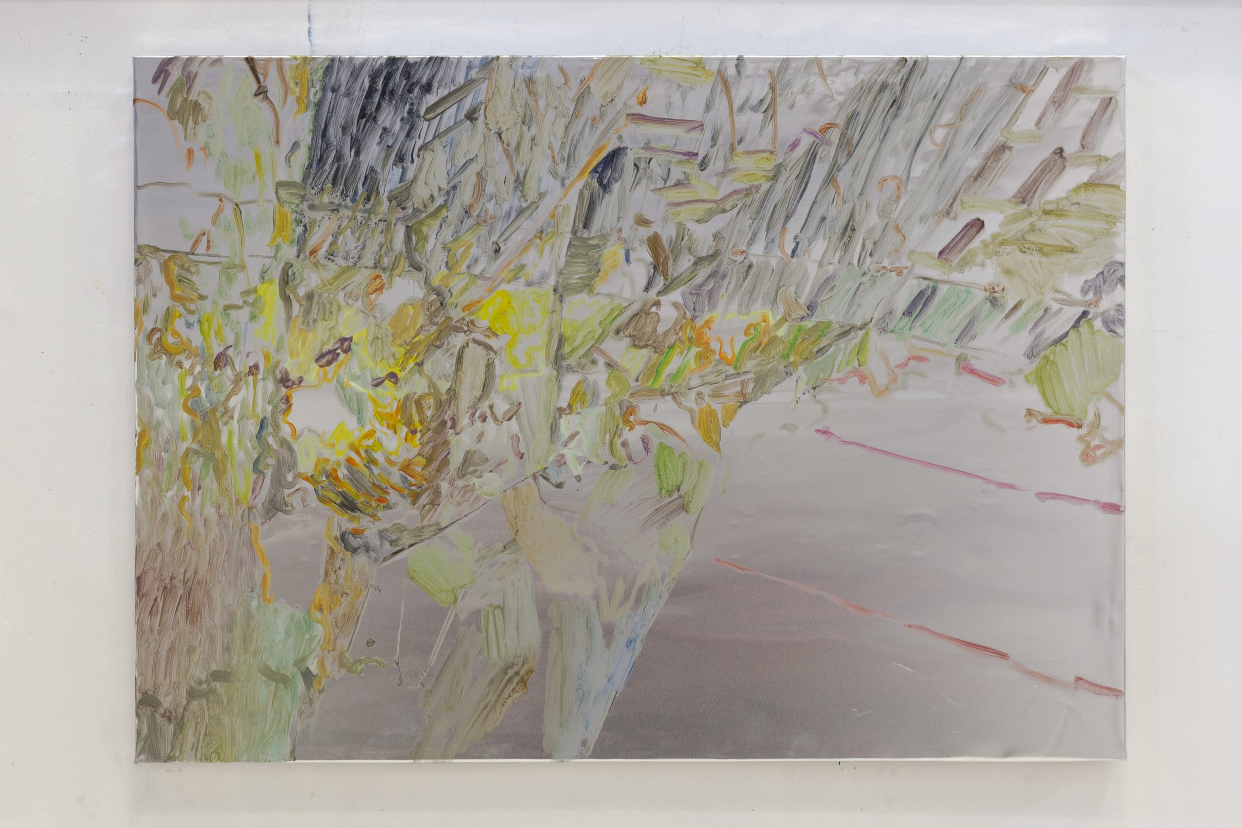 Henrik Eriksson, Utan titel (Goa 03), 2018. Oil on aluminium, wooden frame, 85x60 cm,