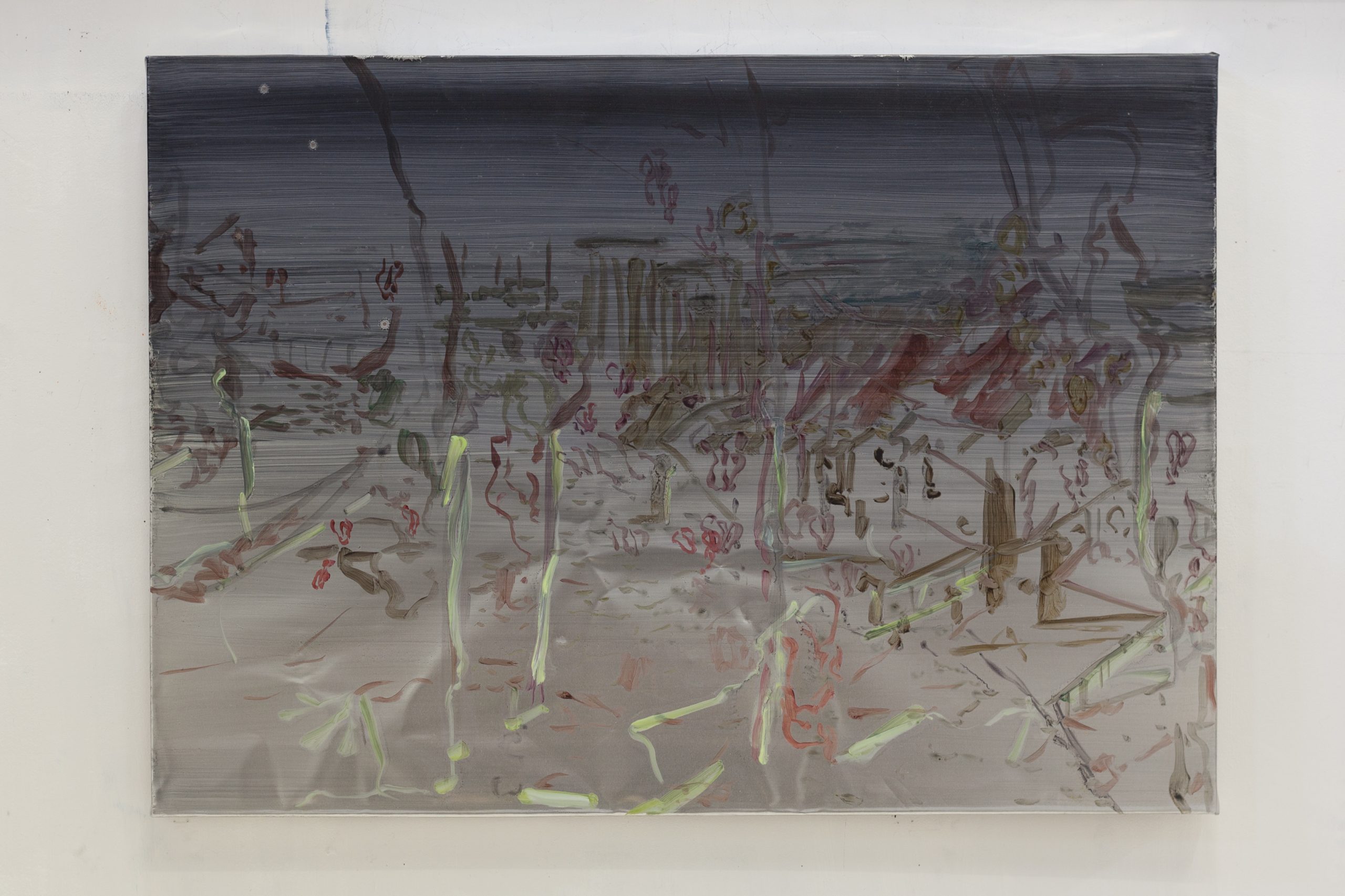 Henrik Eriksson, Utan titel (Goa 01)
, 2018. Oil on aluminium, wooden frame, 85x60 cm,