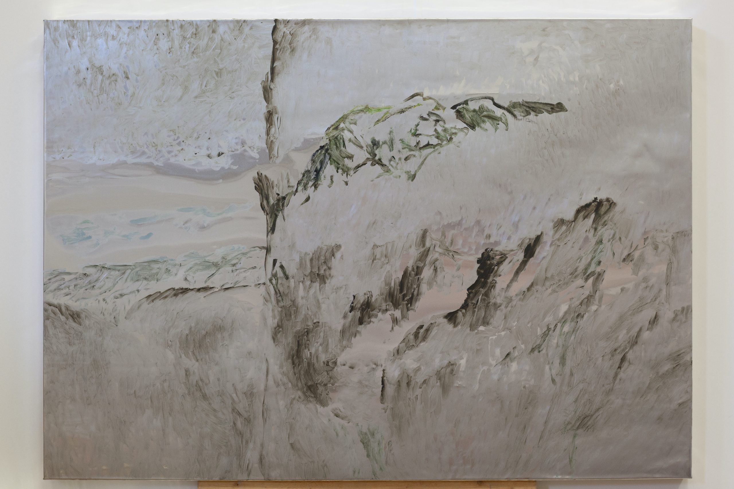 Henrik Eriksson, Utan titel (FM8 03), 2018. Oil on aluminium, wooden frame, 85x60 cm,