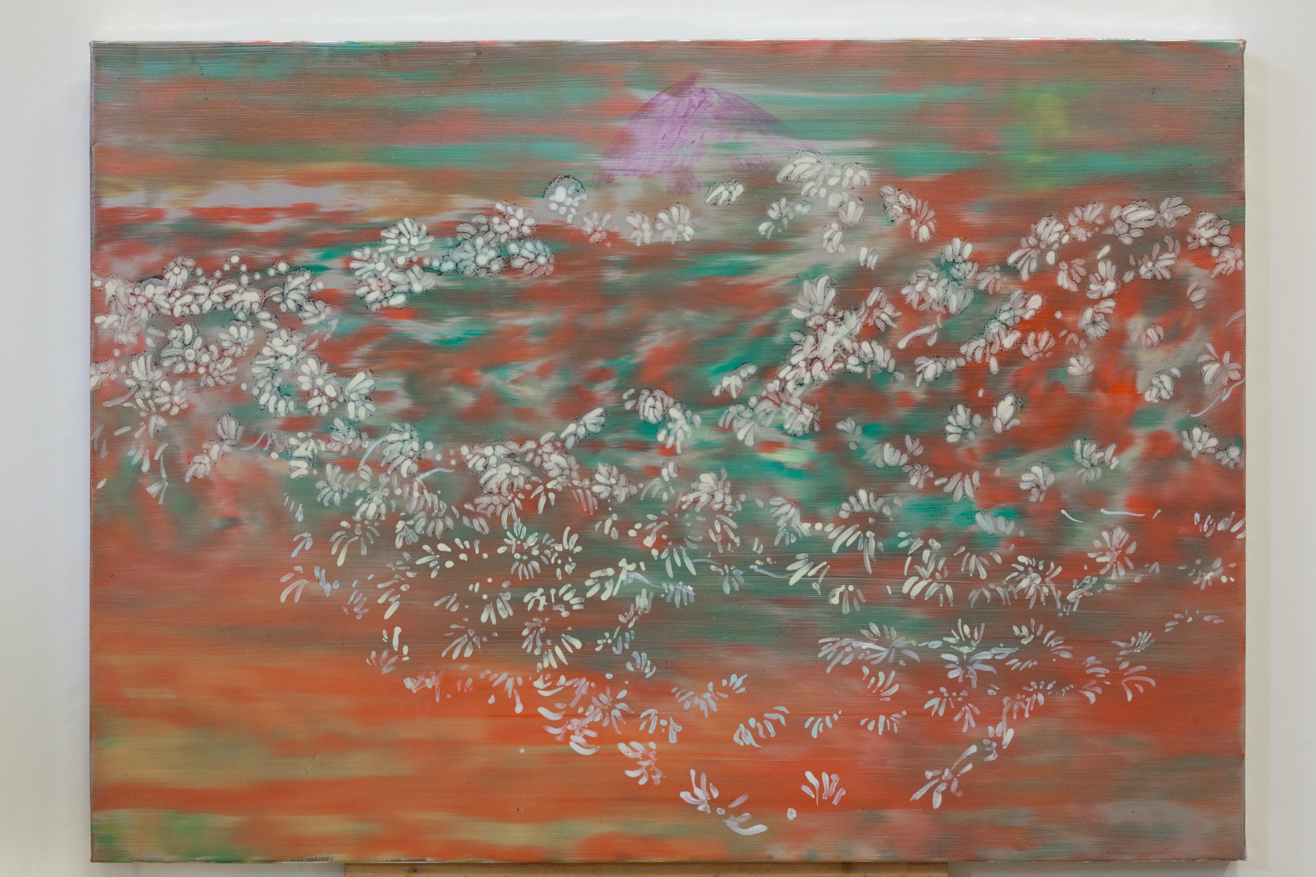 Henrik Eriksson, Utan titel (FM8 02), 2018. Oil on aluminium, wooden frame, 85x60 cm,