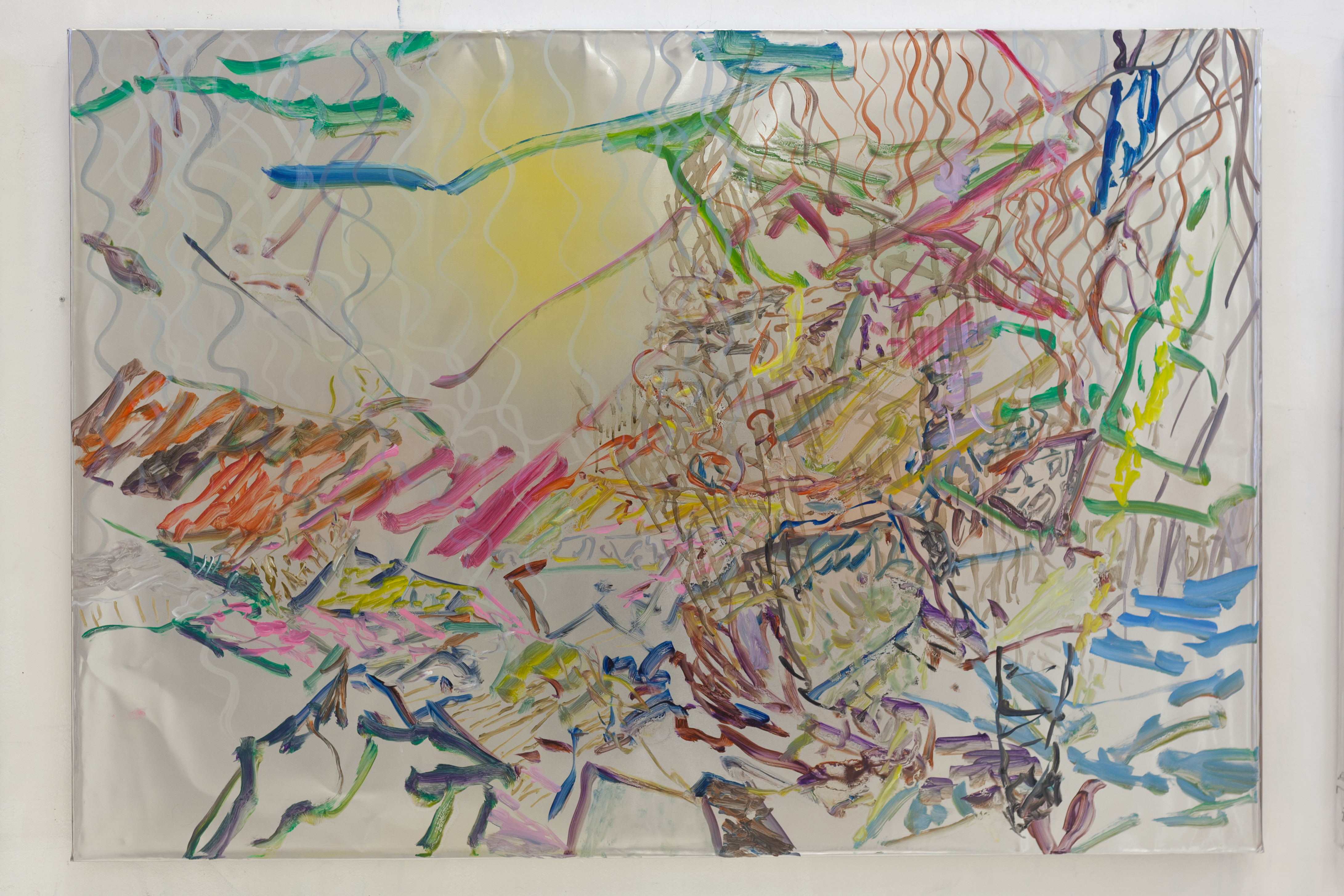 Henrik Eriksson, Utan titel (dhs 07), 2018 Oil on aluminium, 85 x 122 cm