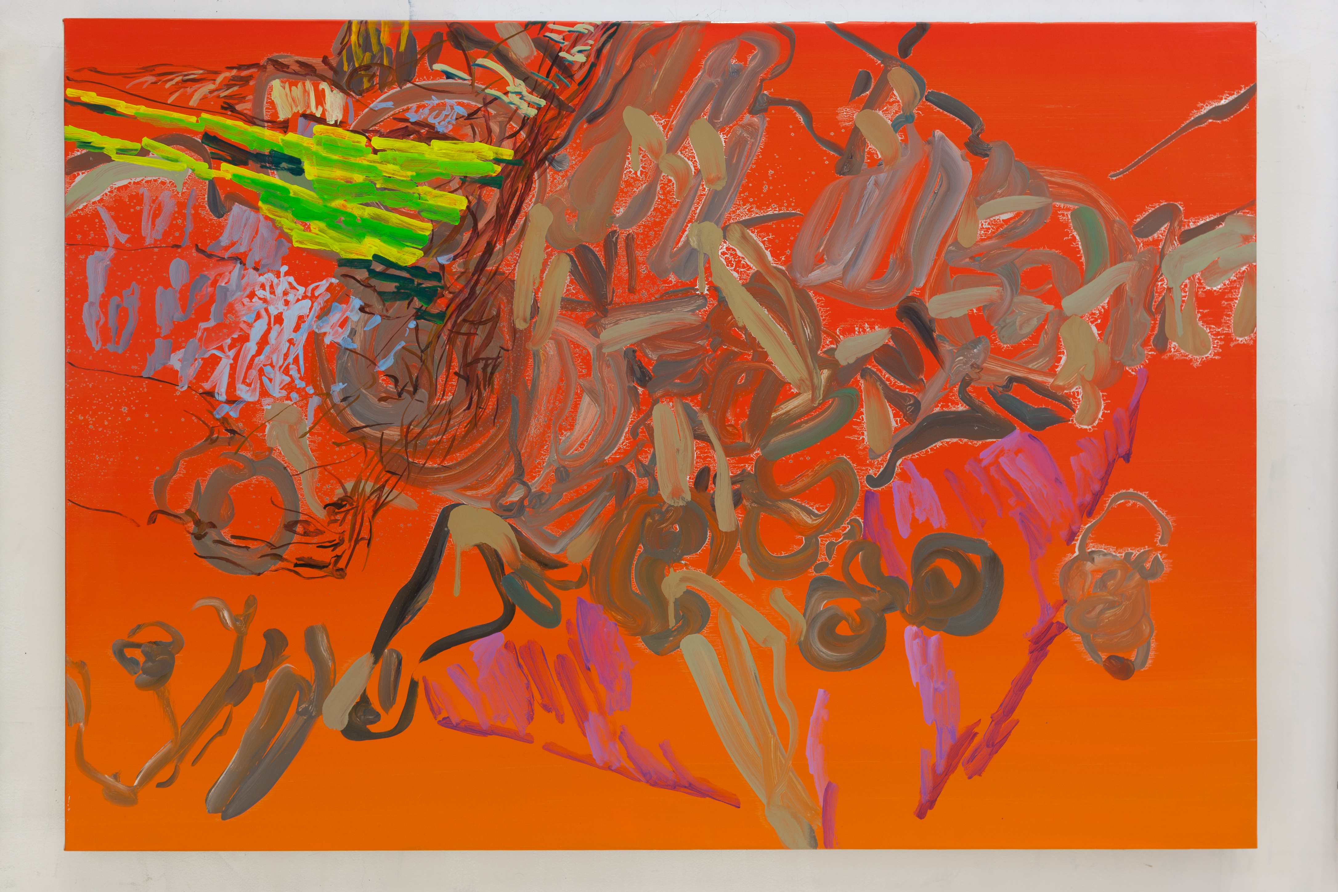 Henrik Eriksson, Utan titel (dhs 01), 2018 Oil on aluminium, 85 x 122 cm