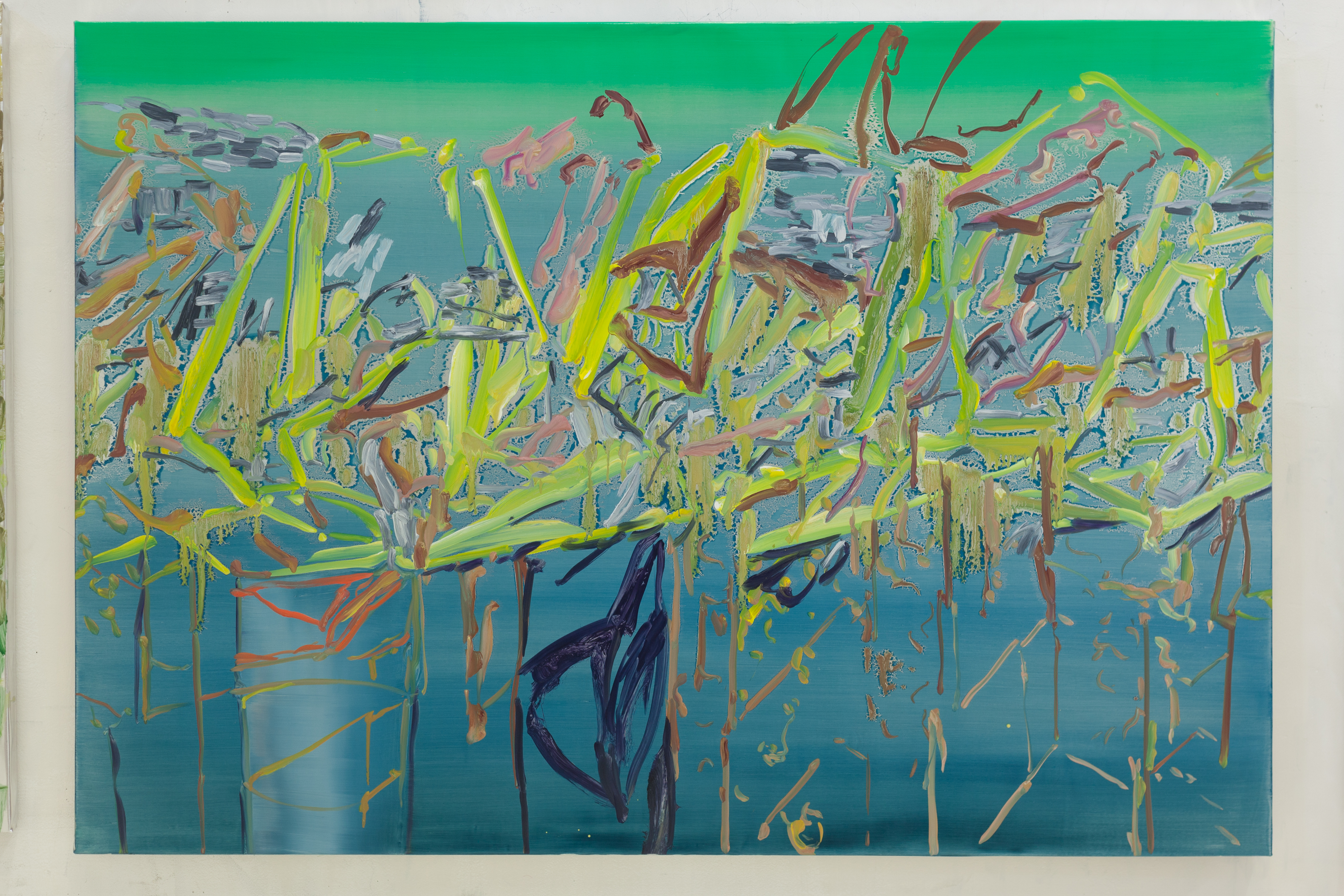 Henrik Eriksson, Utan titel (dhs 05), 2018 Oil on aluminium, 85 x 122 cm