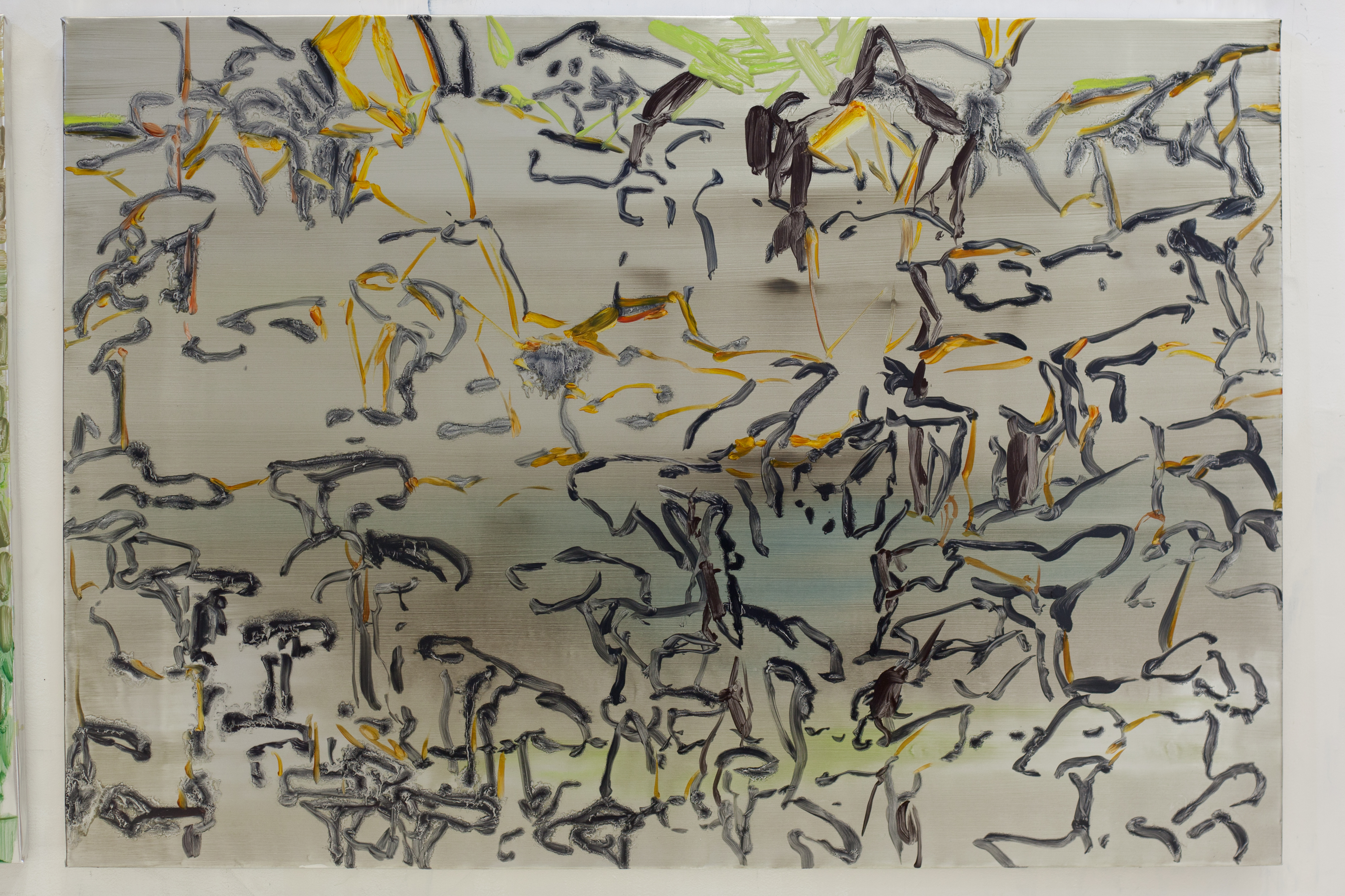 Henrik Eriksson, Utan titel (dhs 11), 2018 Oil on aluminium, 85 x 122 cm