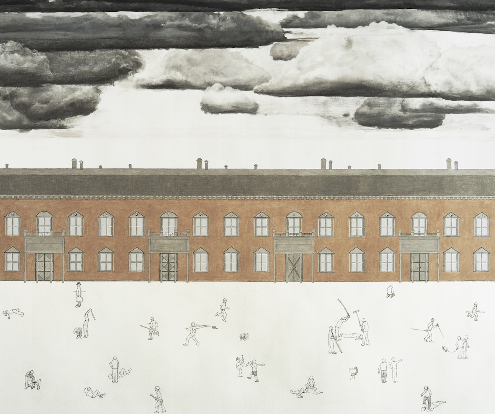 Patrick Nilson, "Minor Variations Endless Mansion" 2007,
Soft pastel and pencil on paper, 150 x 170 cm