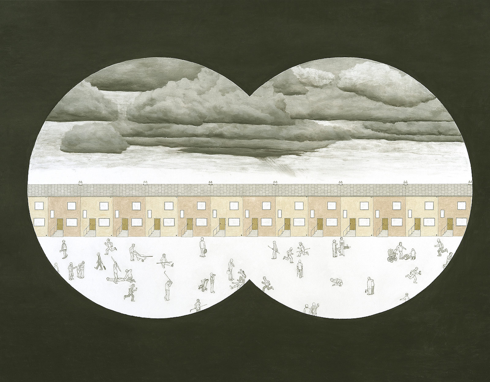 Patrick Nilson, "Oceans of Grey" 2007,
Soft pastel, charcoal and pencil on paper, 135 x 150 cm