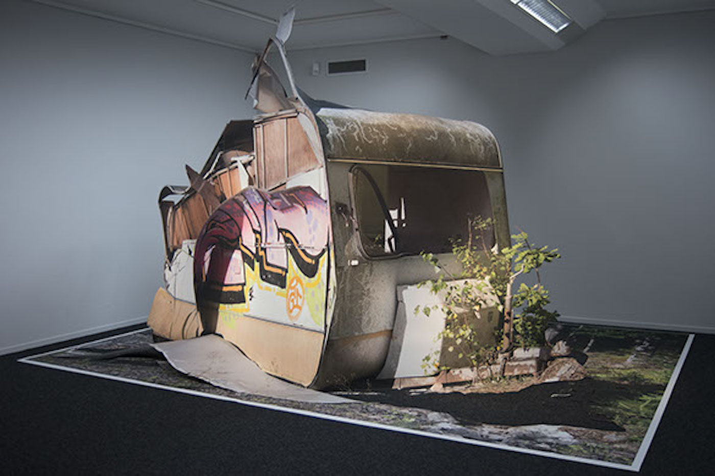 Andreas Johansson, "Into The Wild", 2016, c-print ut outs, installation at Norrköpings Konstmuseum.