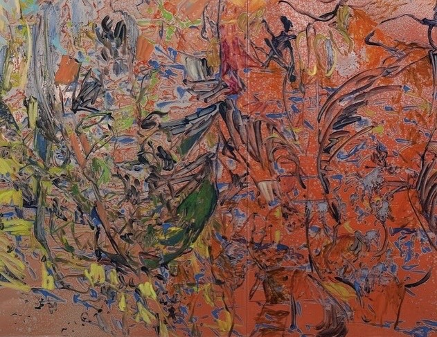 Henrik Eriksson, Utan titel, (FM2 01), 2018 Oil on aluminium, wooden frame, 170x122 cm