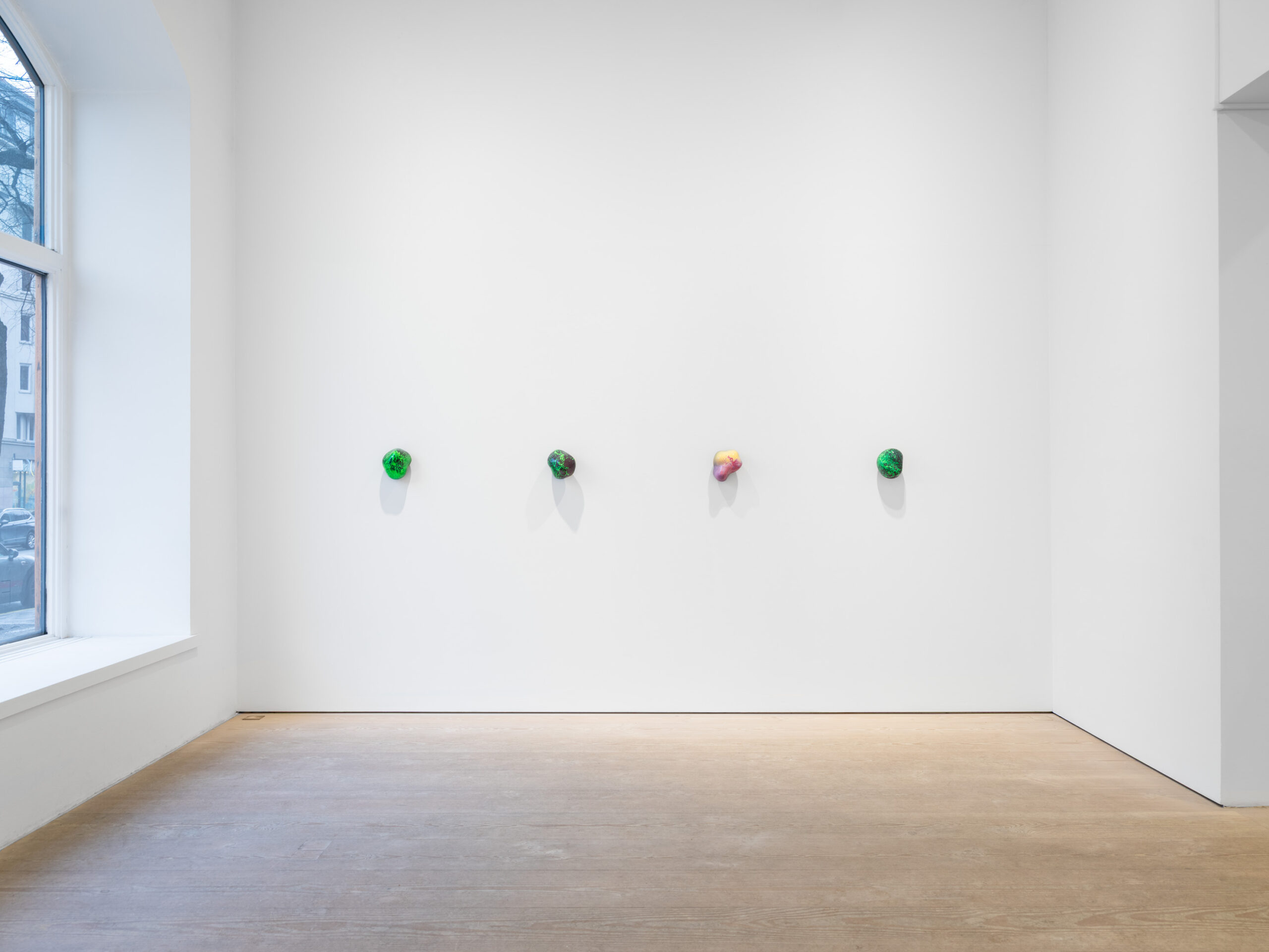 Inka & Niclas:"Adaptive Colorations", 2026. Plaster, pigment and varnish.